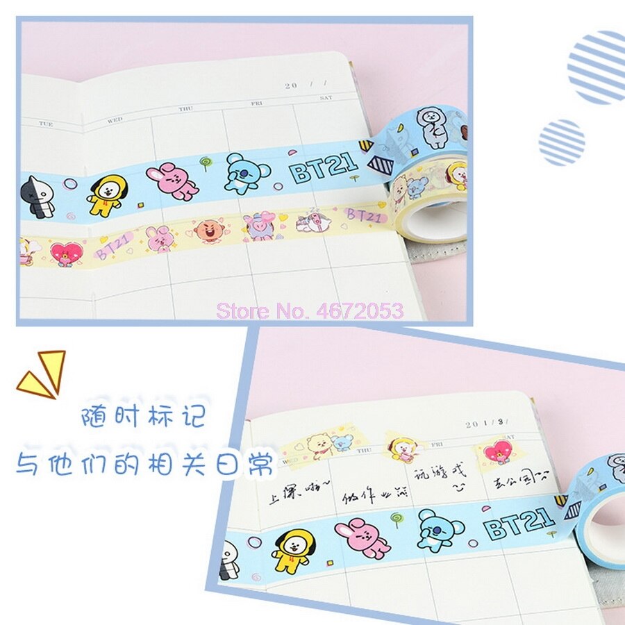 1000pcs Masking Washi Tape Decorative Adhesive Tape Decora Diy Scrapbooking Stickers Kawaii Label Stationery School Supplies 5