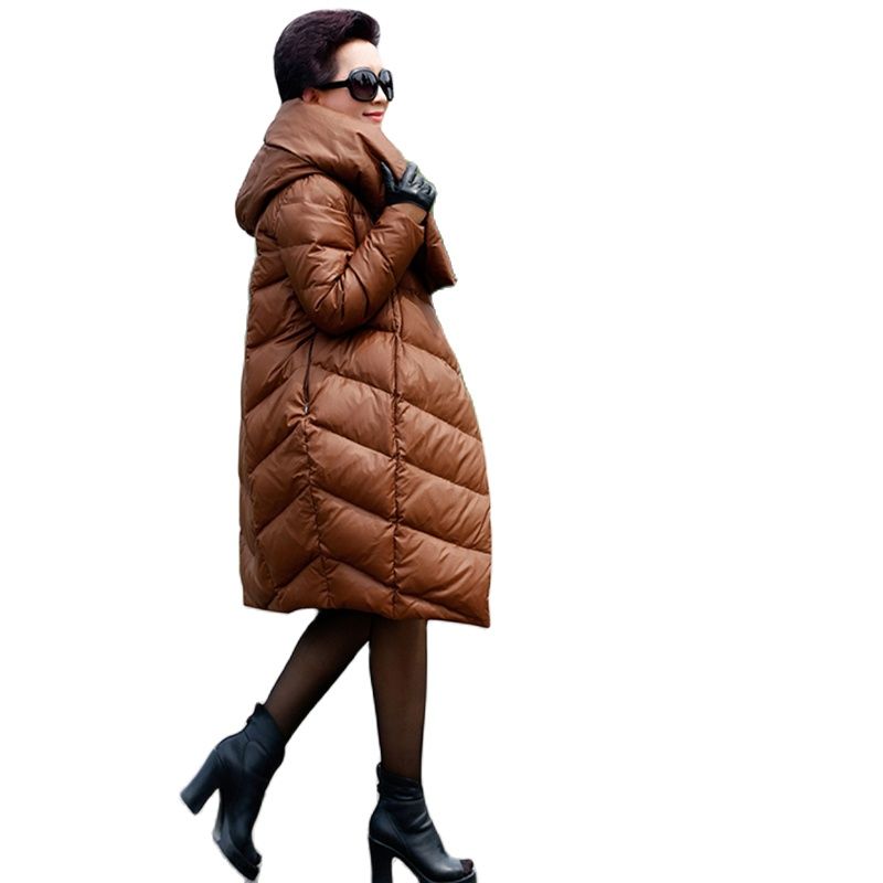 New big yards loose cocoon Women's down jacket black red brown navy blue Hot Products plus size coats 6