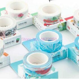 1000pcs 1.5CM Traveller Series Washi Tape Adhesive Tape DIY Scrapbooking Sticker Label Masking Tape Student Stationery Gift 2