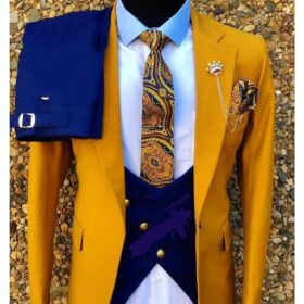 Fashion Wedding Suit For Men Gray Coat Blue Vest Pant Custom Made Plus Size Man Formal Tuxedo trajes de hombre costume homme 턱시도 6
