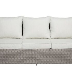 Furniture Tahan4Pc Patio Set in Fabric & 2-Tone Gray Wicker 45070 6