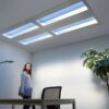 Indoor Blue Sky Internet Decorative Chandelier Simple Modern Creative Sun Light Graffiti Intelligent Integrated Ceiling Lamp 1