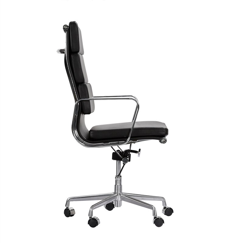 Luxury Office Furniture Executive Chair Metal Adjustable Swivel Boss Manager Mid-back Ergonomic Leather Office Chair 5