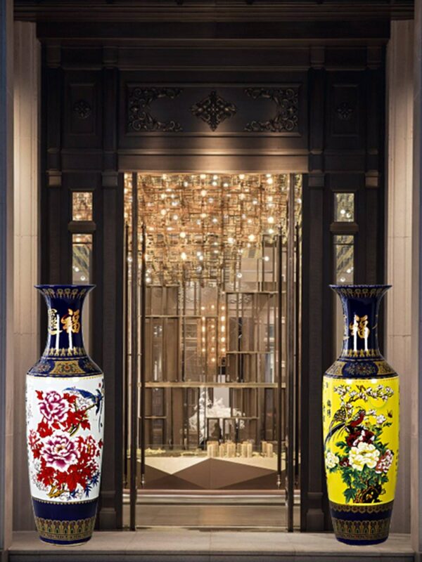 Jingdezhen Ceramics Chinese Floor Vase Home Living Room Hallway Ornaments Large Size Hotel Opening Decoration Gift 3
