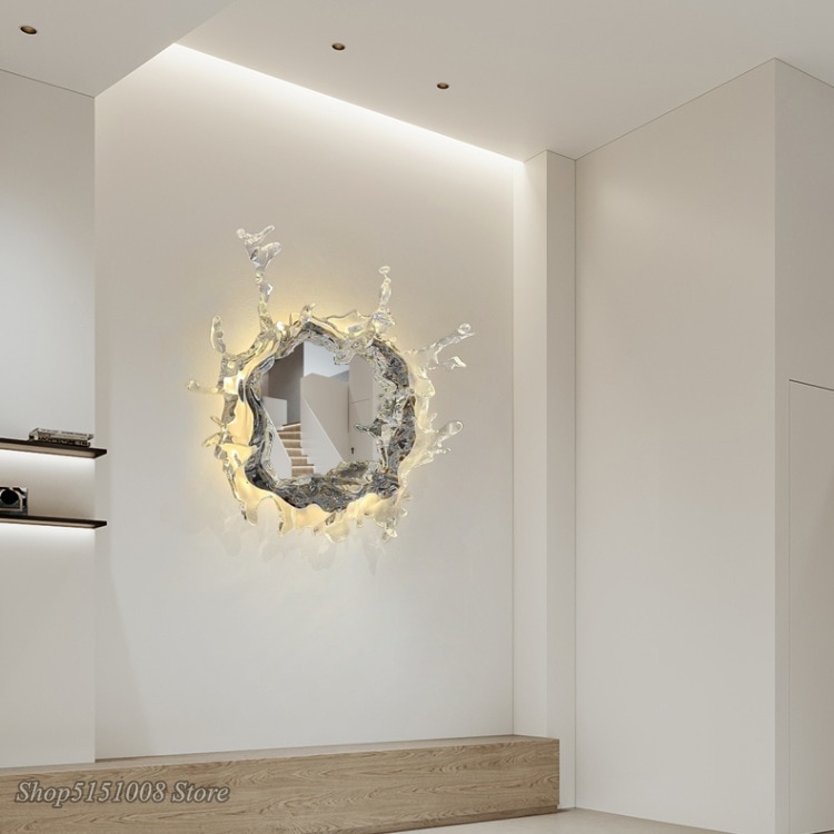 Stainless Steel Water Drop Mirror Wall Light 2022New Design LED Wall Lamp Bathroom Vanity Wall Lamps Hallway Decor Lighting 5