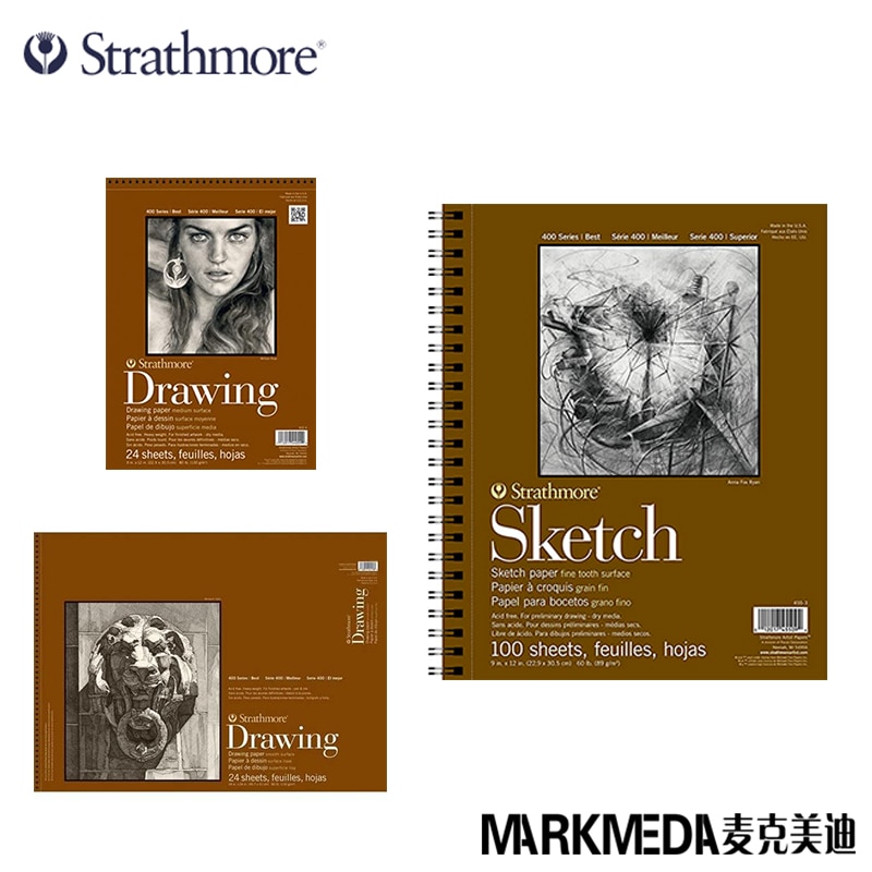American Strathmore Pastel Sketch Book Color Lead Paper 400 Series Color Powder Paper Drawing Book School Supplies 1