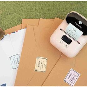 Phomemo M110/M110S/M120/M200/M220 Sticker Labels 40x30mm Black on Pink, Khaki and Blue Label for Small Business, Home, Office 5