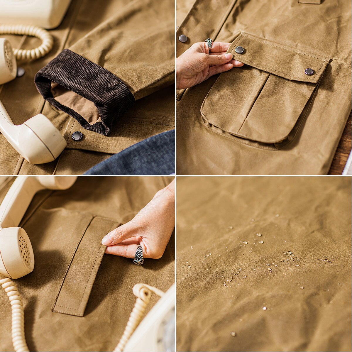 Men's Oil-wax Trench Coat Long Loose Waterproof Military Windbreaker Safari Biker Jacket Spring Autumn Outdoor Vintage Clothes 6