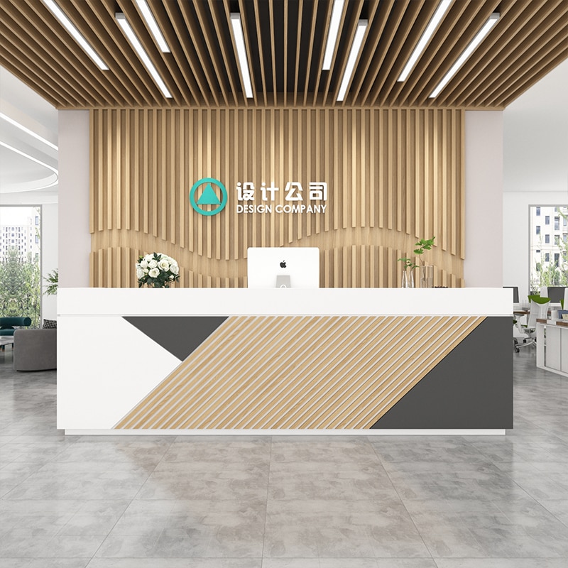 Beauty Salon Cashier Counter Simple Company Reception Desks Modern Clothing Store Small Bar Table Homestay Hotel Reception Table 4
