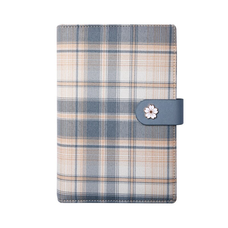 B6 Cloth Plaid Japanese Girl Notebook Magnetic Buckle Student Daily Life Record Hand Ledger Ins Wind Horizontal Line Notepad 5