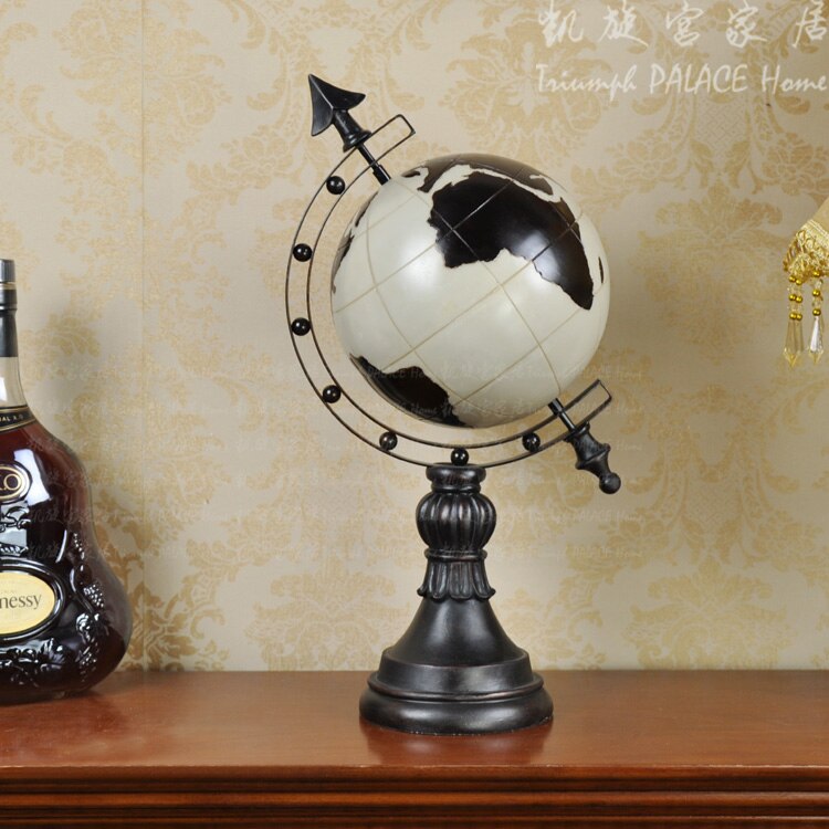 Fashion vintage globe resin decoration home accessories resin craft decoration globe decor home decoration table globe 4