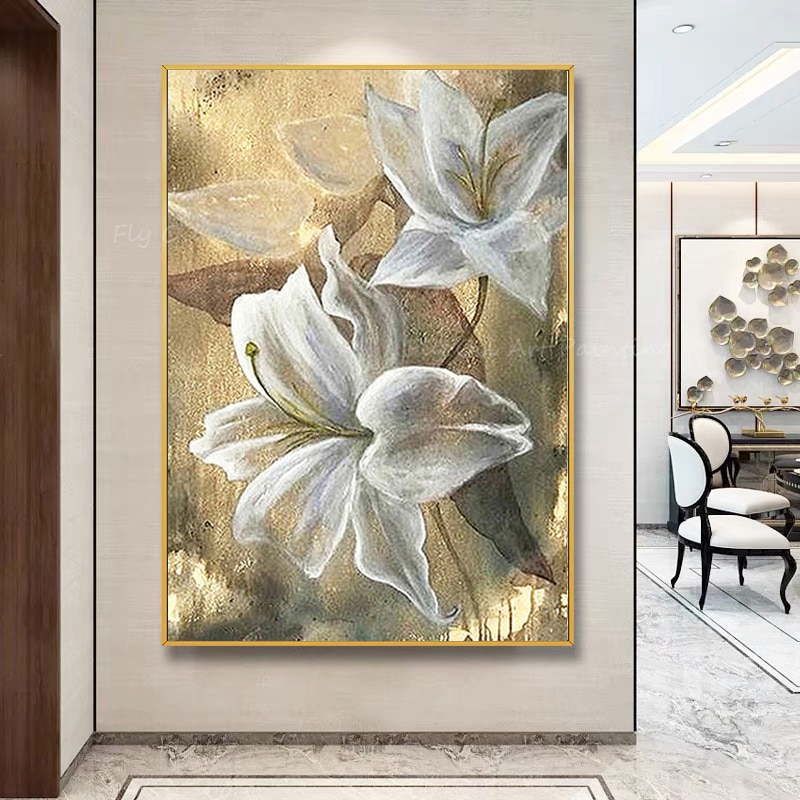 Large Size 100% Handpainted colorful flower large size picture plant oil painting for home office decoration as a gift 5