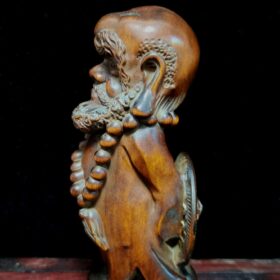 Boxwood Bodhidharma Statue Ornament Home Decoration Accessorie For Living Room Buddhist Wood Carving Miniature Decoration Crafts 4