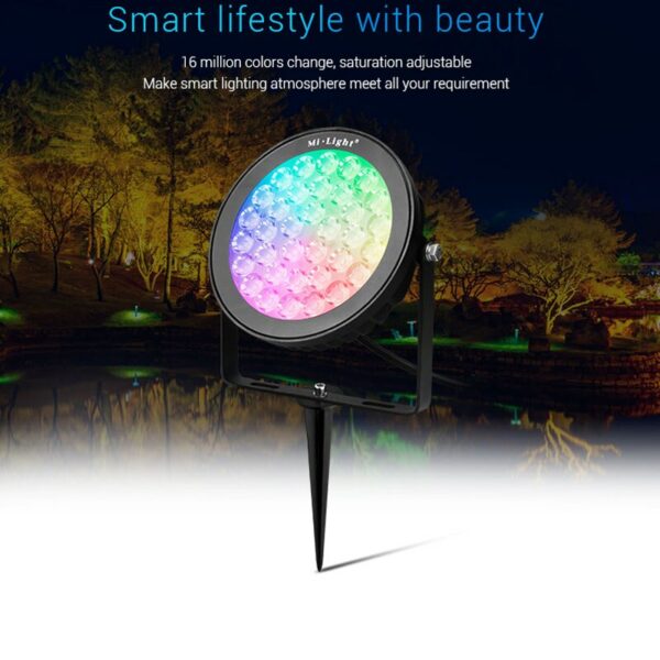 New 25W RGB+CCT led Lawn Light FUTC05 IP66 Waterproof Smart LED Garden Lamp Copatible with FUT089 B8 FUT 092 Remote MiBOXER 2