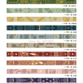 1000pcs The Arabian Nights Washi Tape Gilding Decorative Adhesive Tape Diy Scrapbooking Sticker Label Craft Masking Tape 5