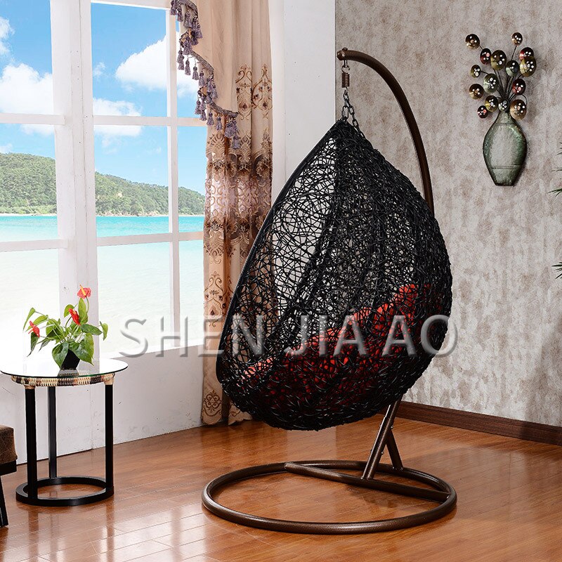 1PC Leisure Hanging Baskets Rattan Hanging Chairs Adult Balcony Rocking Swing Chair Outdoor Garden Wicker Single Hanging Chair 3