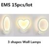 15Pcs/lot Energy saving Wall Lamp Sconce Home Modern Lighting Wall Sconces luminaire Deco Stairs Acrylic Indoor LED Wall Lights 1