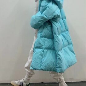 Eotvotee Down Jacket Women Oversized Winter Coat with A Hood Fall 2022 Puffer Thicken Warm Loose Casual Korean Fashion Outwear 5