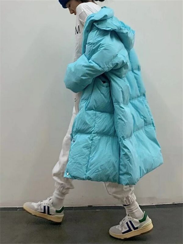 Eotvotee Down Jacket Women Oversized Winter Coat with A Hood Fall 2022 Puffer Thicken Warm Loose Casual Korean Fashion Outwear 5
