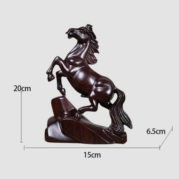 Modern Art Whole Wood Sculpture Solid Wood Horse To Success Statue Home Office Bar Decoration Animal Statue 6