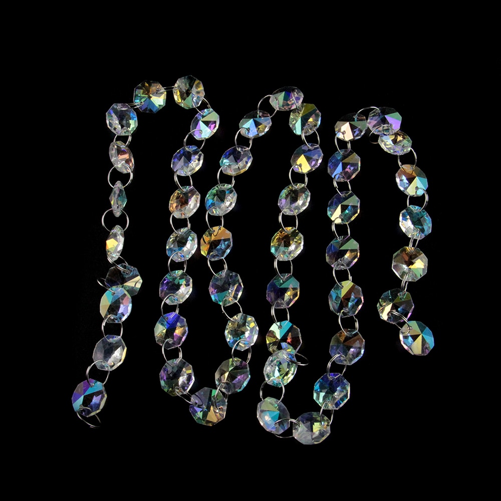 200meters/lot 14mm AB Color Crystal Beads Chains For Party Home Decoration Glass Garland Strands 3
