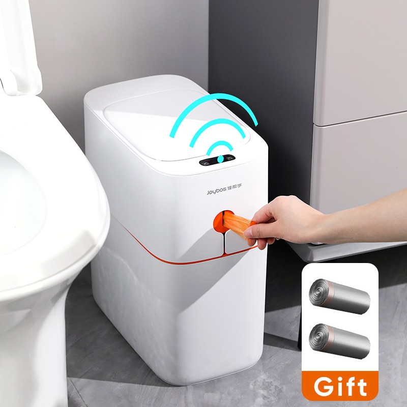 Smart Trash Can Induction Sensor Garbage Bin Automatic Packing 13L Kitchen Bathroom Waterproof Large Privacy Anti-odor JOYBOS 2
