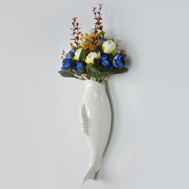 Bedroom Vase Three-dimensional Fish Simple Modern Creative Wall Wall Decoration Wall Hanging Living Room Office Wall Decoration 6