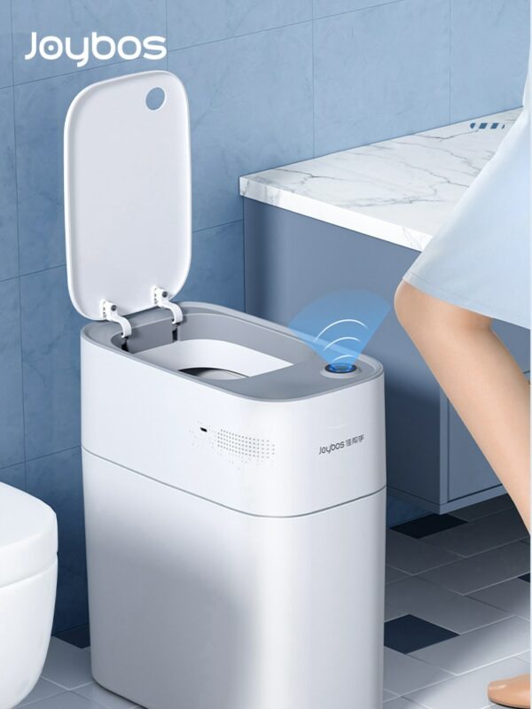 Smart Sensor Trash Can Induction Automatic Suction Bag Garbage Bin Light Kitchen Bedroom Toilet Waterproof Bucket With Lid 3