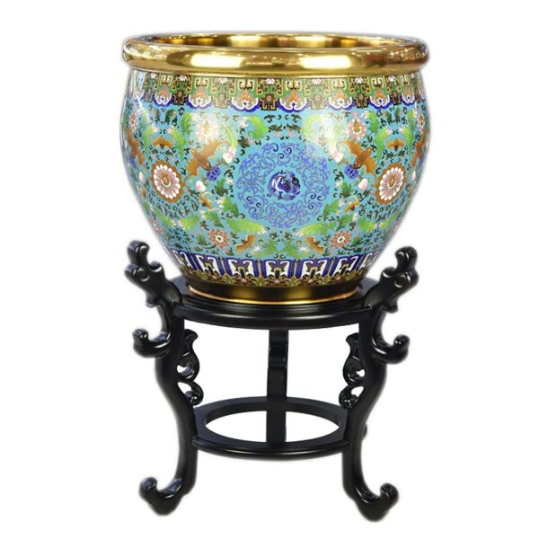 Beijing Enamel Zhang Xiangdong Cloisonne FINSBURY Painting Cylinder Red Copper Tire Villa Living Room Study Decoration High-End 2