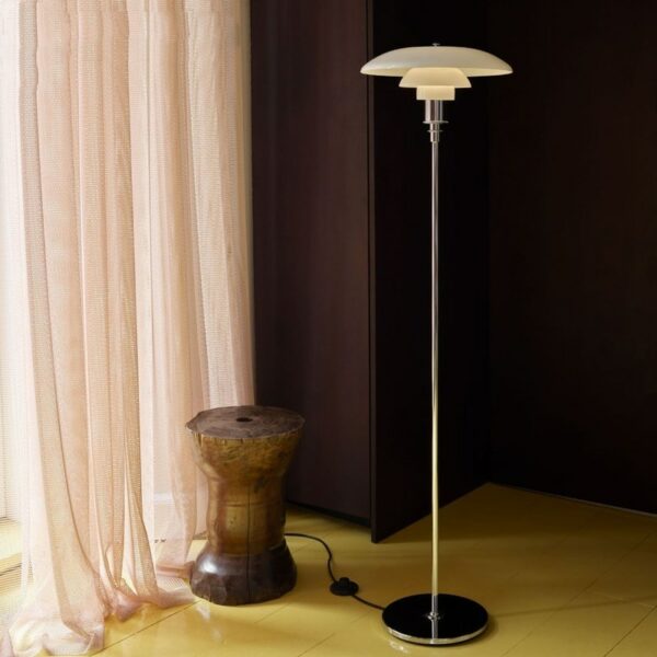 Nordic Glass Floor Lights Designer Standing Lamp for Living Room Bedroom Decoration Study Lamp Creative Chrome Free Stand Lights 3