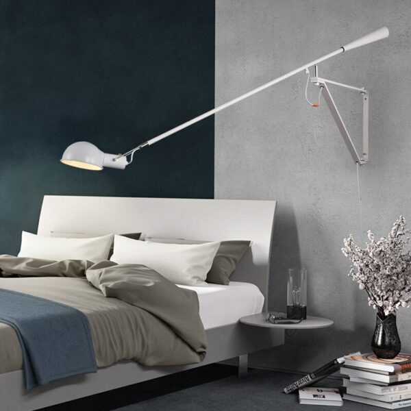 Industrial Iron Wall Lamp Post-modern Long Arm Wall Lamps For Living Room Bedroom Study Nordic Loft Decor Wall Light Fixtures 2