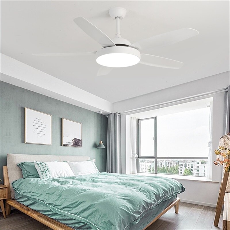 FAIRY Retro Simple Ceiling Fan Light Remote Control with LED 52 Inch Lamp for Home Living Dining Room 2
