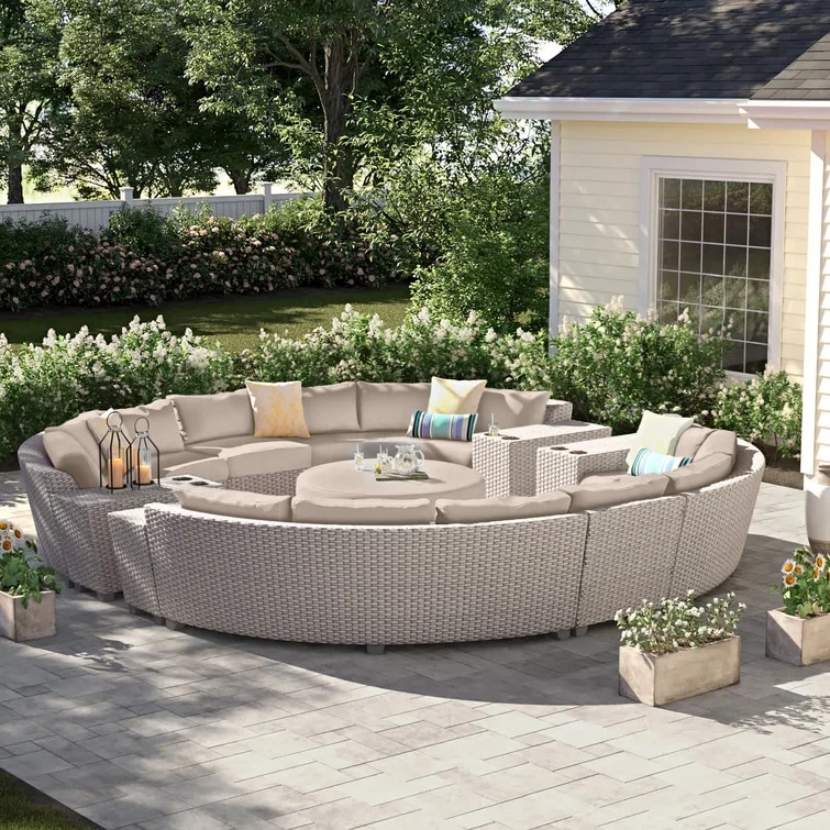 11-piece outdoor seating set All Weather modular garden sofa Versatility outdoor sofa