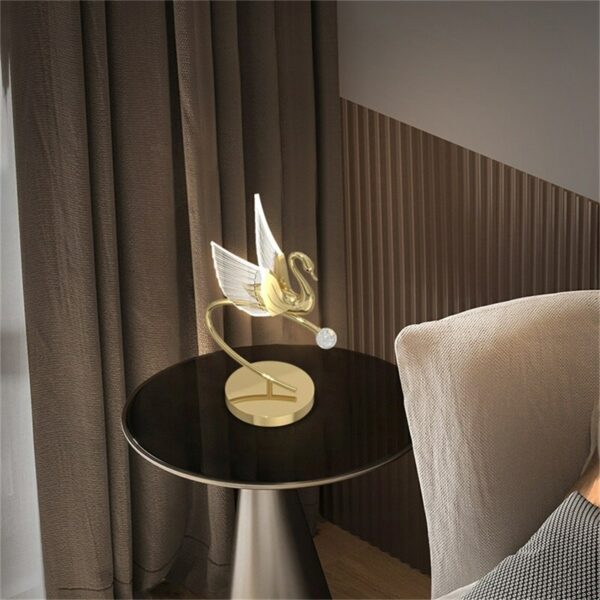86LIGHT Nordic Creative Swan Table Lamp LED Desk Light for Home Living Room Bedroom Bedside 2