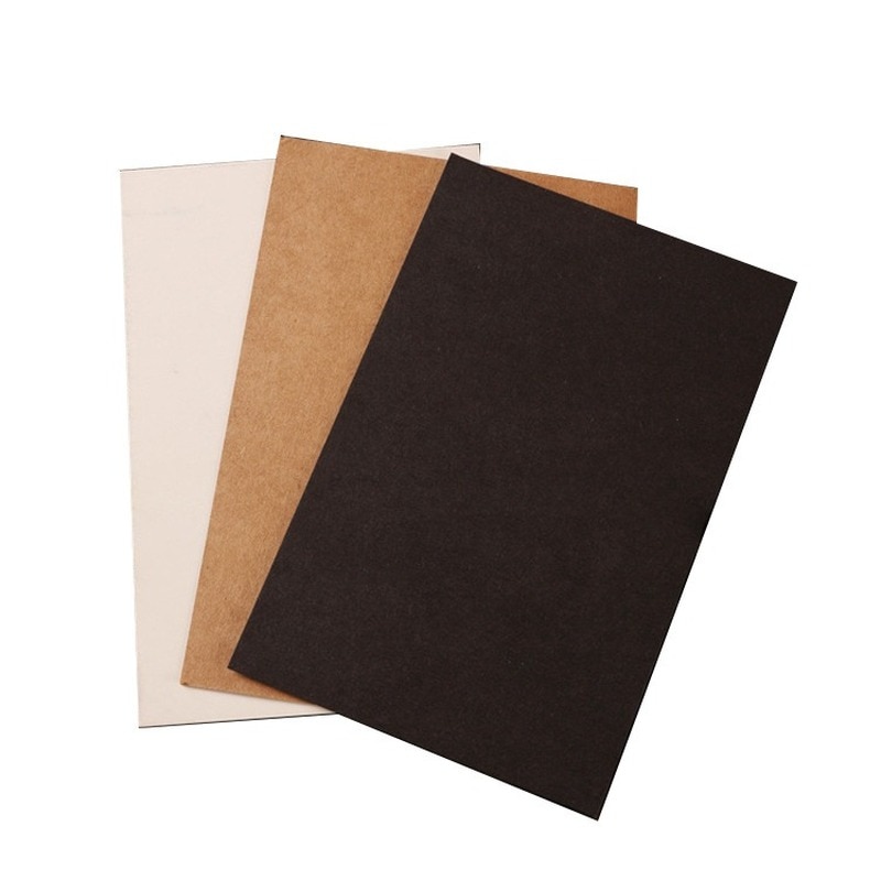20pcs/pack White Black Kraft Blank Paper Memo Pad Message Gift Card for School Office Supplies Stationery Kraft Paper 1
