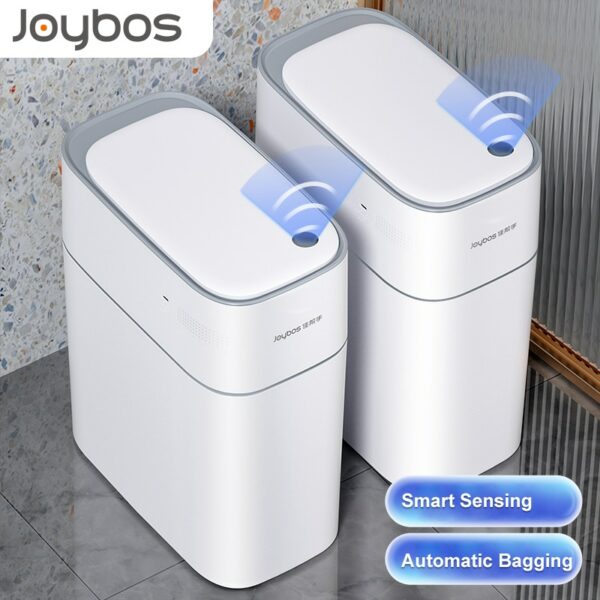 Smart Sensor Trash Can Induction Automatic Suction Bag Garbage Bin Light Kitchen Bedroom Toilet Waterproof Bucket With Lid 2
