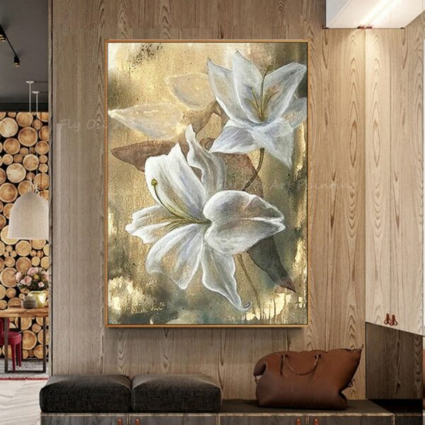 Large Size 100% Handpainted colorful flower large size picture plant oil painting for home office decoration as a gift 2