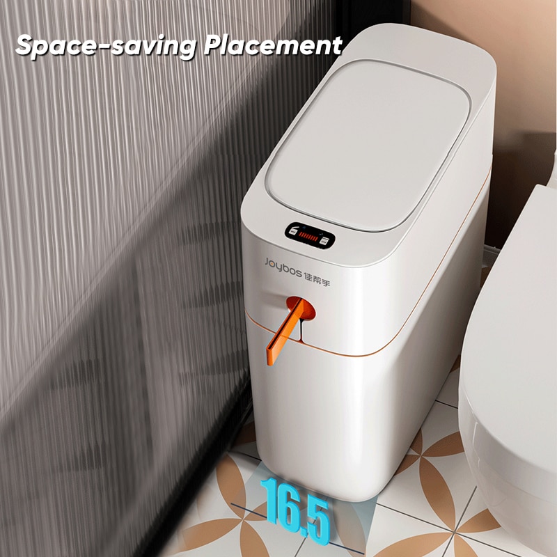 JOYBOS Induction Trash Can Smart Sensor Garbage Bin Automatic Packing 13L Kitchen Bathroom Waterproof Large Privacy Trash Bin 4