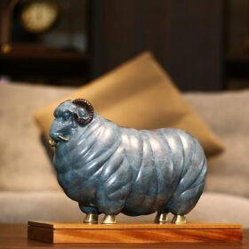 Colorful Copper Sheep Ornaments Living Room Entrance Crafts Chinese Zodiac Sign of Sheep Decorations Gifts 2