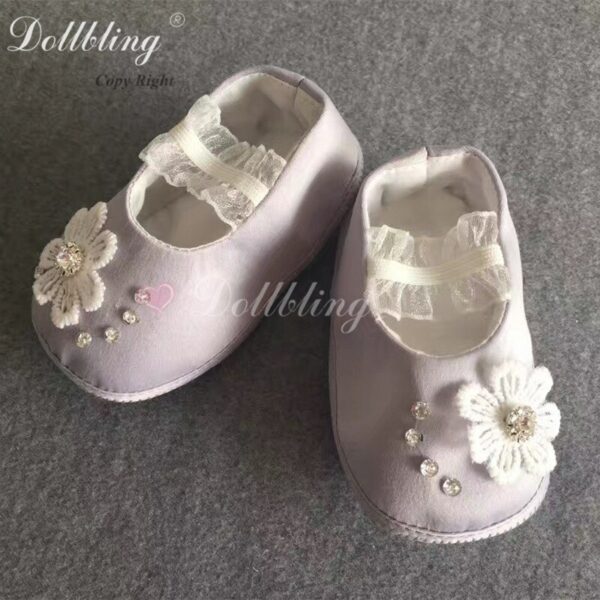Lavender Suger Christmas Outfit Match Bling Baby Shoes Victorian Etsylush Elegance Christening Birthday Satin Infant Shoes 2