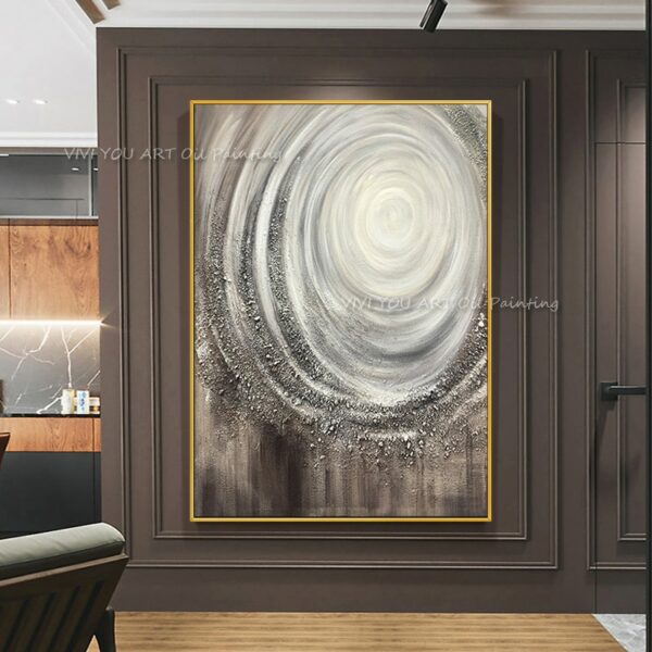 Large Art Abstract Thick Oil Painting Handmade Modern Stone Paintings On Canvas Home Office Wall Decor Pictures Handpainted 2