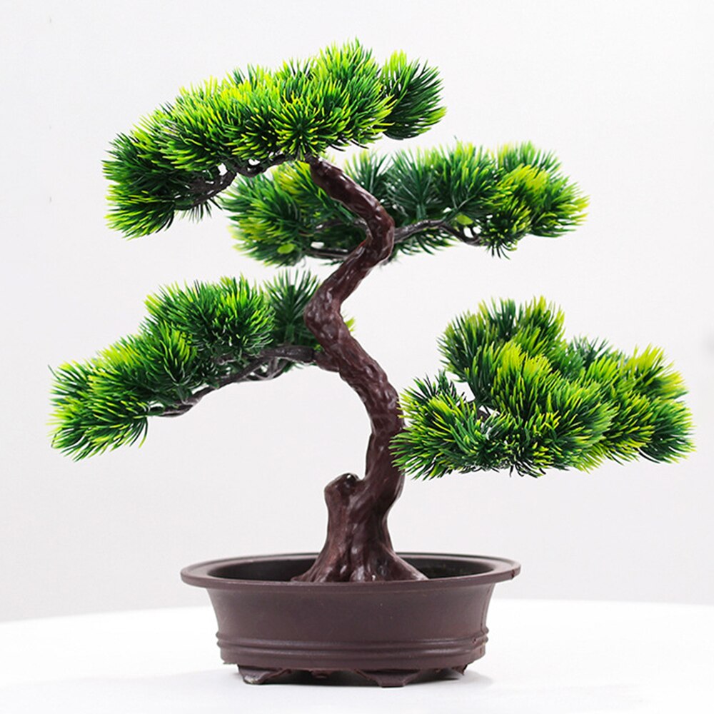 Artificial Plants Beauty Pine Faux Phoenix Pine Tree Potted Plant Lifelike Bonsai Office DIY Decorative Festival Gift Home Decor 6