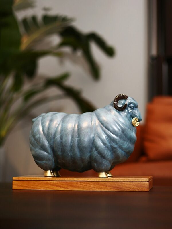 Colorful Copper Sheep Ornaments Living Room Entrance Crafts Chinese Zodiac Sign of Sheep Decorations Gifts 3