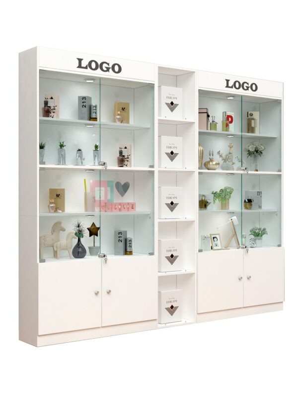 Customized Glass Cabinet with Lock Training Class Gift Display Cabinet Sample Showcase Jewelry Showcase Desk Bookshelf 4