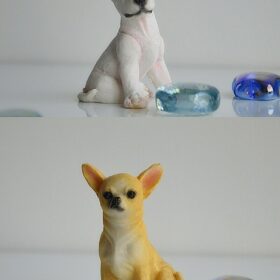 12 Pieces of Mini Dog Resin Crafts Decor Dollhouse Decor Pet Decor Home Decor Accessories 6
