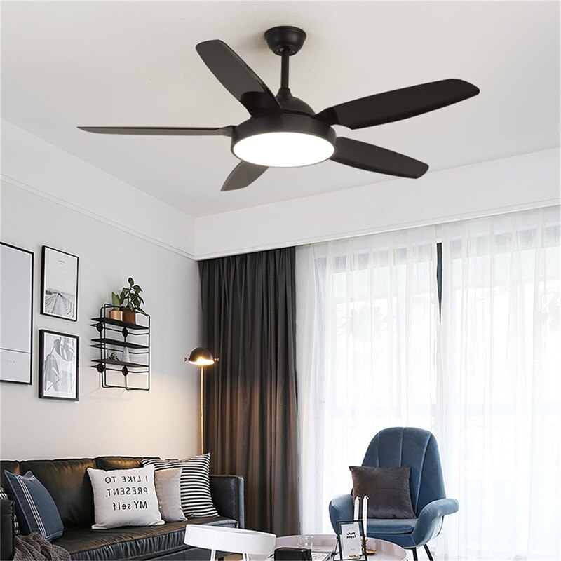 OULALA Retro Simple Ceiling Fan Light Remote Control with LED 52 Inch Lamp for Home Living Dining Room 3