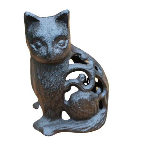 European-style Creative Retro Nostalgic Cast Iron Crafts Wrought Iron Hollow Cat Shape Ornaments Home Garden Decorations 5