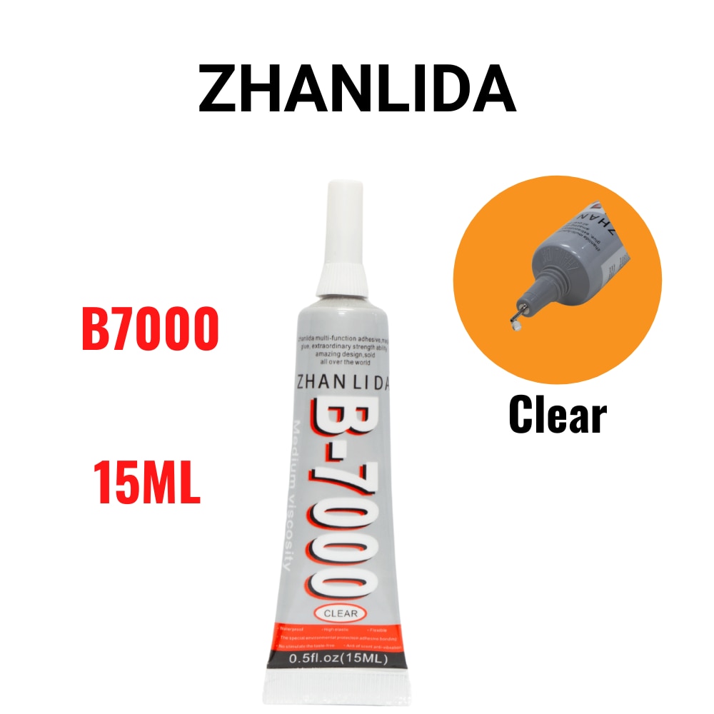 100PCS Zhanlida B7000 15ML Clear Contact Phone Frame Repair Adhesive Multipurpose DIY Jewelry Glue With Precision Applicator Tip 2