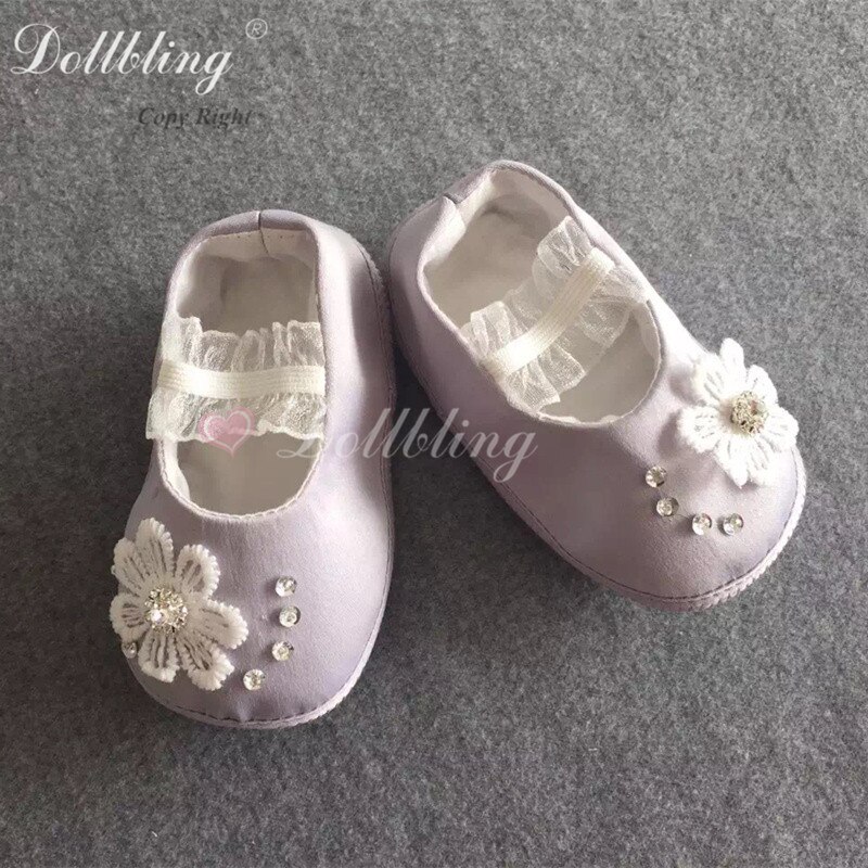 Lavender Suger Christmas Outfit Match Bling Baby Shoes Victorian Etsylush Elegance Christening Birthday Satin Infant Shoes 1