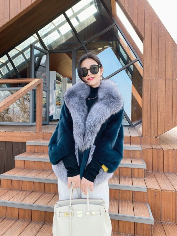 2022 New Import Real Mink Fur Coats Women High Quality Winter Fox Fur Warm Thick Natural Mink Fur Jackets Female Parka 4
